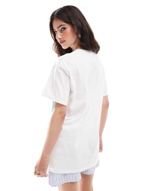 ASOS DESIGN – Oversize-T-Shirt in Weiß mit lizenziertem Dua-Lipa-Grafikprint, 4 von 4