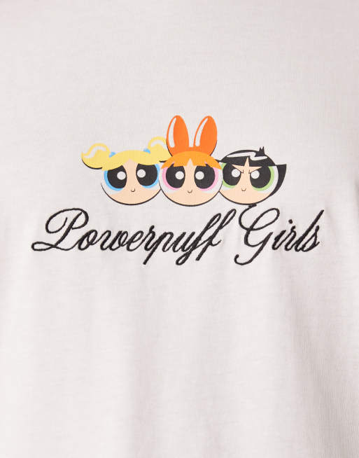 ASOS DESIGN – Oversize-T-Shirt in Weiß mit Powerpuff-Girls-Aufdruck, 3 von 4