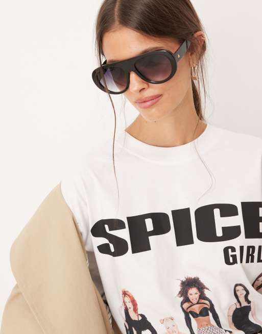 ASOS DESIGN – Oversize-T-Shirt in Weiß mit Spice-Girls-Aufdruck, 3 von 4