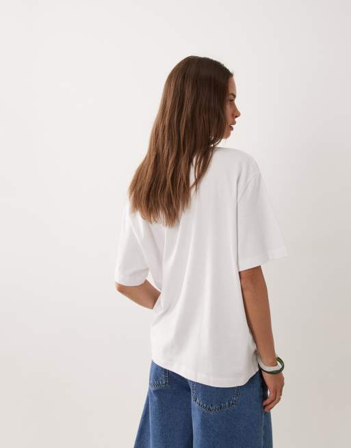 ASOS DESIGN oversize t-shirt med La dolce viita citronmotiv i vitt, 4 av 4