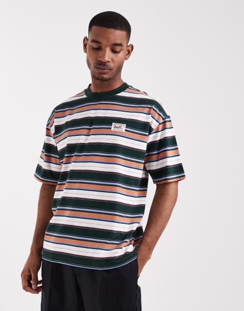 ASOS DESIGN – Oversize-T-Shirt mit buntem Streifenmuster - view 1