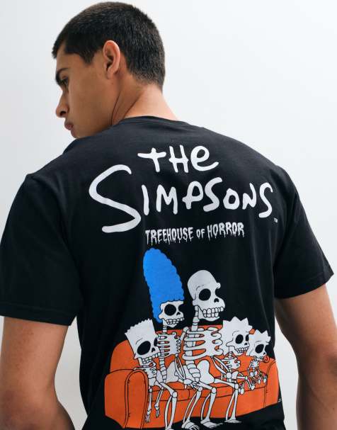 ASOS DESIGN Oversize-T-Shirt mit Halloween-Simpsons-Print in Schwarz - view 1