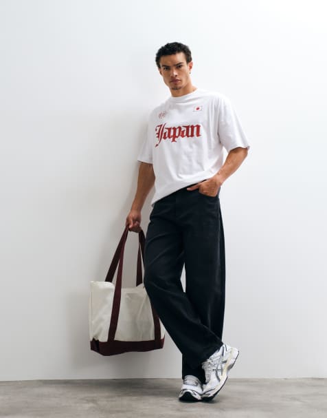 ASOS DESIGN Oversize-T-Shirt mit Japan-Grafik in Weiß - view 1