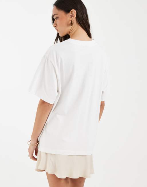 ASOS DESIGN Oversize-T-Shirt mit Kaktusgrafik in Weiß, 4 von 4