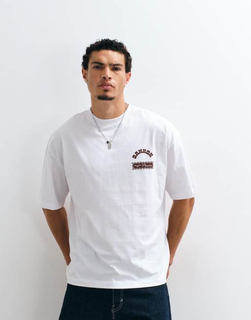 ASOS DESIGN Oversize-T-Shirt mit Krokodil-Print in Weiß, 5 von 5
