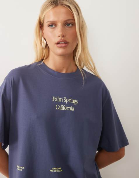 ASOS DESIGN Oversize-T-Shirt mit Rio or nowhere-Print in Blau - view 1