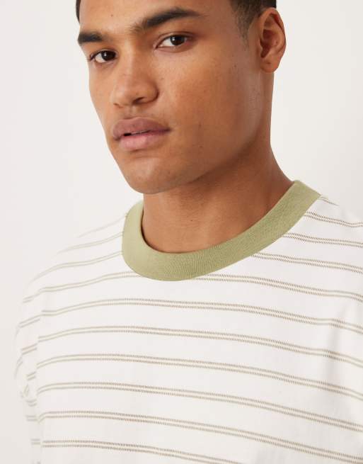 ASOS DESIGN – Oversize-T-Shirt mit Streifen in Weiß und Grün, 5 von 5