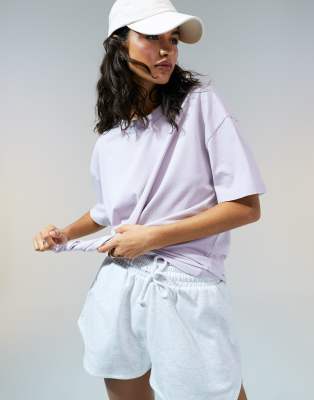 ASOS DESIGN – Oversize-T-Shirt mit Waschung in Flieder