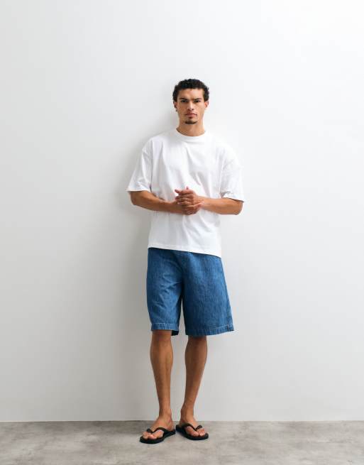 ASOS DESIGN Oversize-T-Shirt mit Wirtshaus-Print in Weiß, 3 von 5