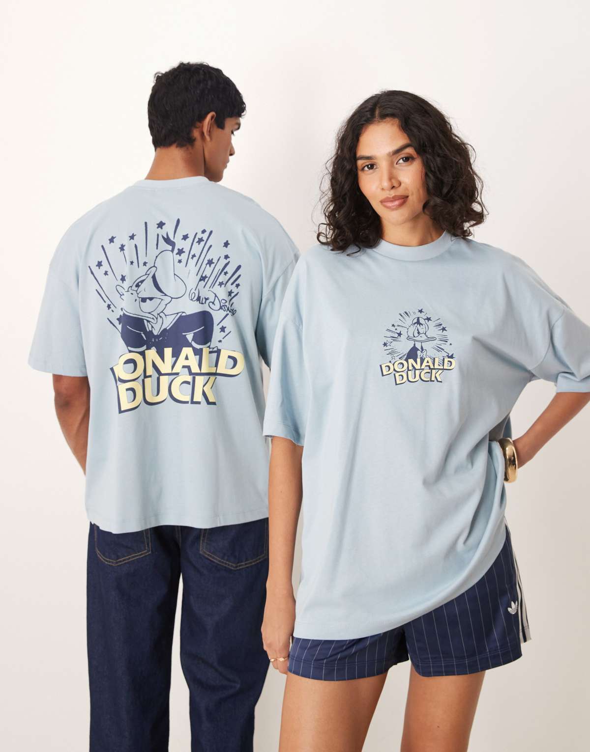 ASOS DESIGN oversize t-shirt with Donald Duck print in blue