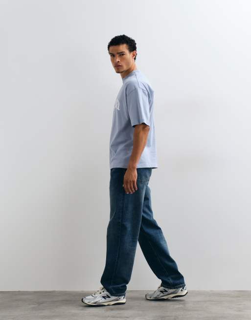ASOS DESIGN oversize T-shirt z grafiką Argentyny w kolorze niebieskim, 2 z 5