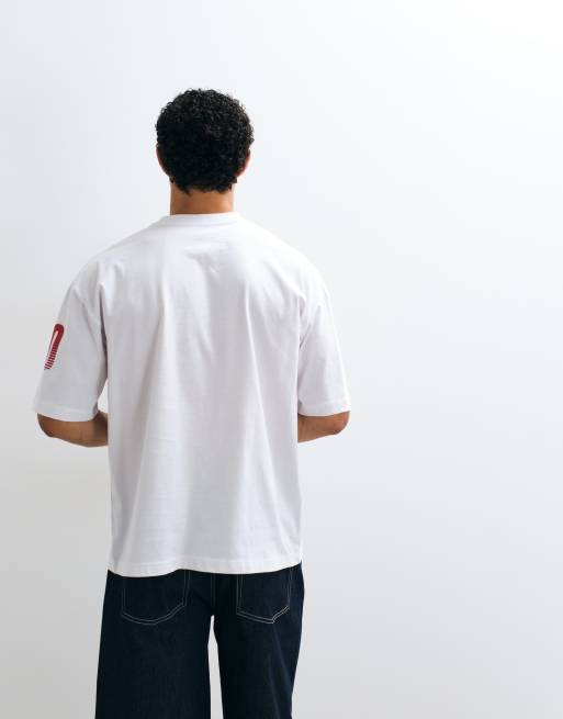ASOS DESIGN oversize t-shirt z grafiką England w kolorze białym, 5 z 5