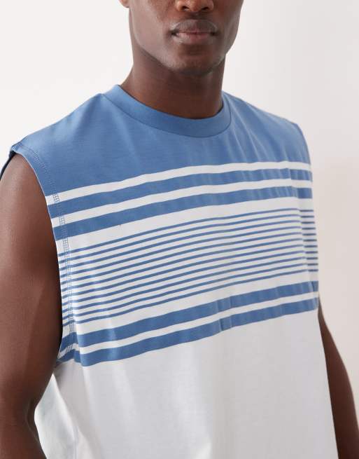 ASOS DESIGN – Oversize-Tanktop in Marineblau gestreift, 5 von 7