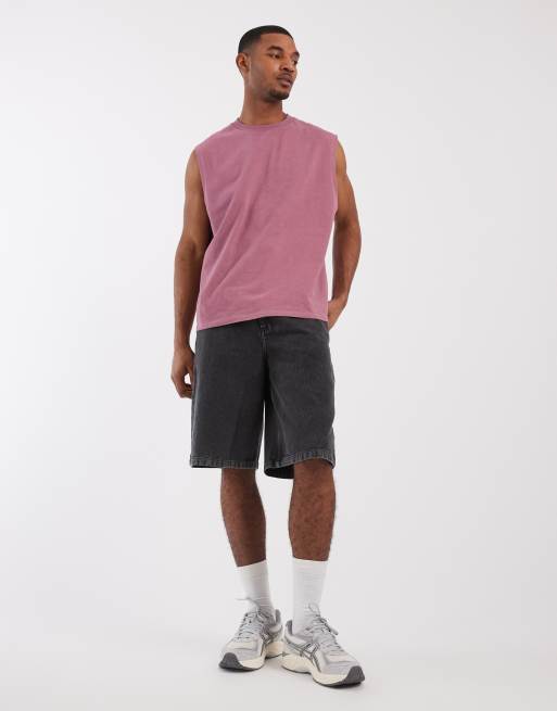 ASOS DESIGN – Oversize-Tanktop in rosa Waschung mit Himmelskörper-Print entlang der Wirbelsäule, 5 von 5
