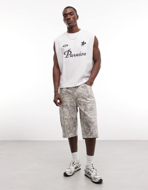 ASOS DESIGN – Oversize-Tanktop in Weiß mit Fußball-Grafikprint , 2 von 5