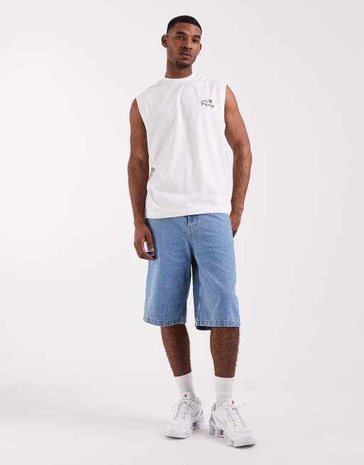 ASOS DESIGN – Oversize-Tanktop in Weiß mit Landschafts-Grafikprint, 2 von 5