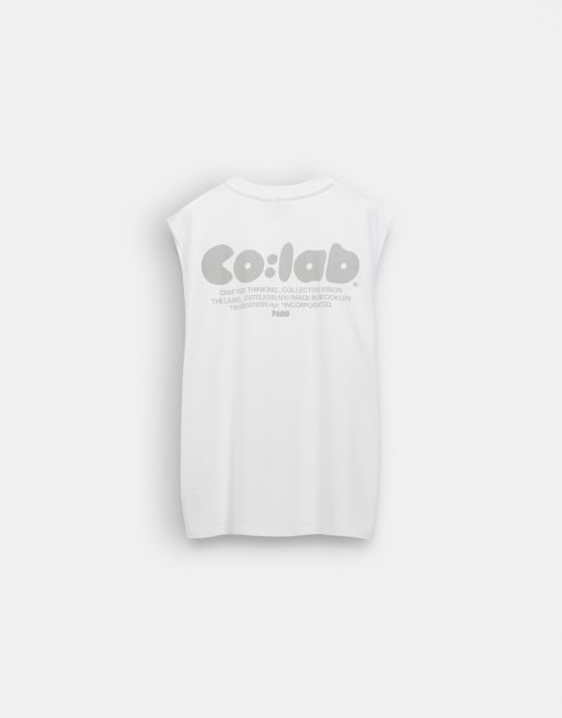 ASOS DESIGN – Oversize-Tanktop in Weiß mit Textprint, 6 von 7