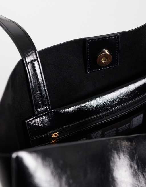 ASOS DESIGN Oversize-Tasche mit Bonding in Schwarz, 3 von 4