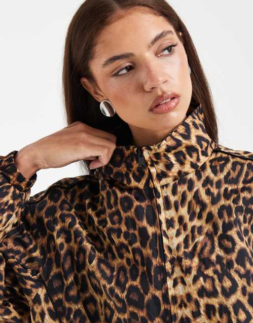 ASOS DESIGN – Oversize-Trainingsjacke mit Leopardenmuster, 2 von 4
