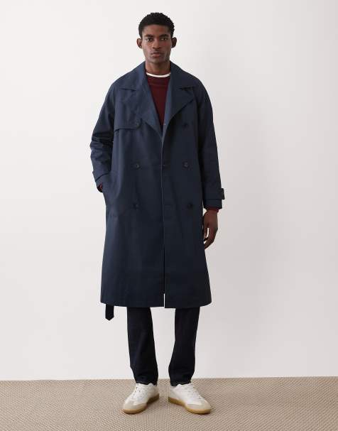 ASOS DESIGN – Oversize-Trenchcoat in Marineblau - view 1