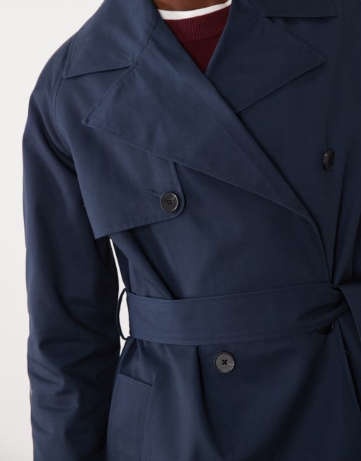 ASOS DESIGN – Oversize-Trenchcoat in Marineblau, 3 von 5