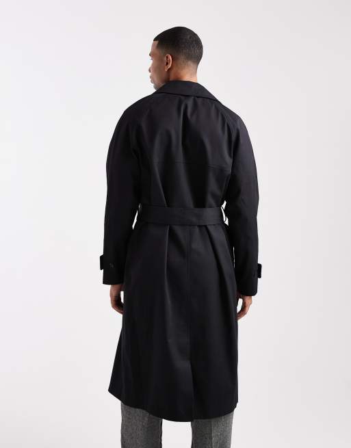 ASOS DESIGN – Oversize-Trenchcoat in Schwarz