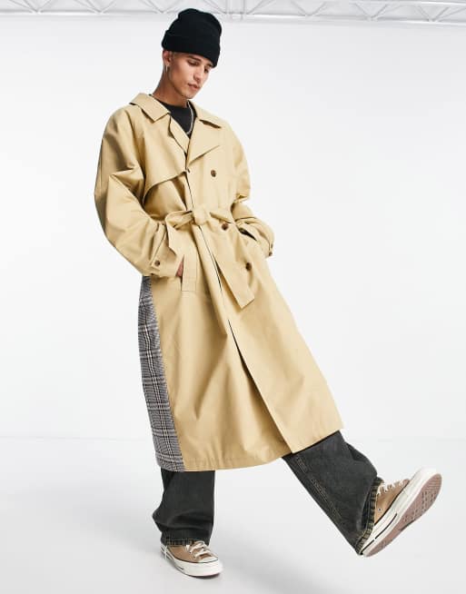 Coat Oversize Mantel Karo Karo Oversize Karierter Mantel Mantel