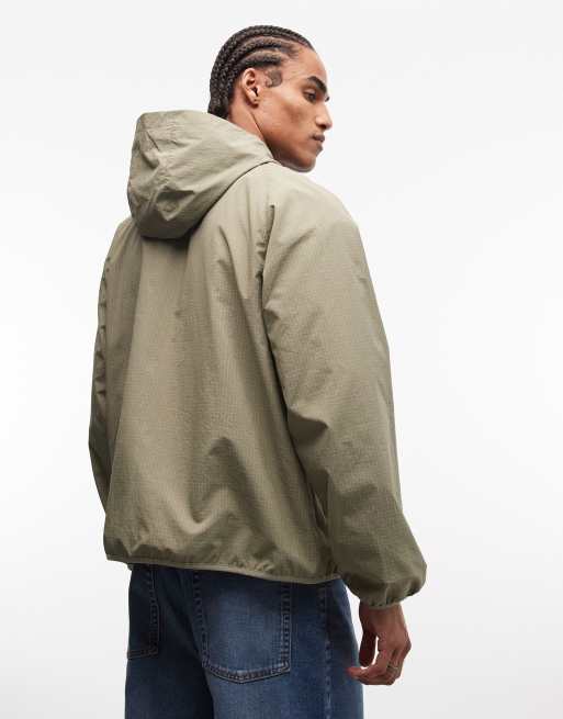 ASOS DESIGN – Oversize-Windjacke in Salbeigrün mit Kapuze, 4 von 5