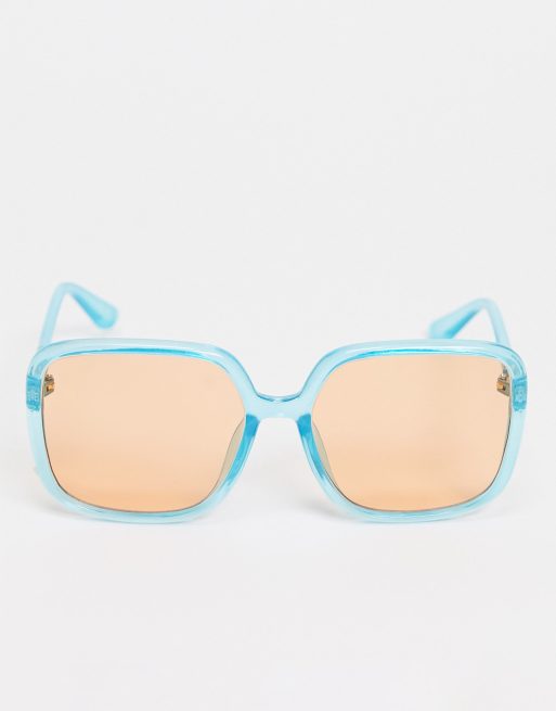 Blue and store orange sunglasses