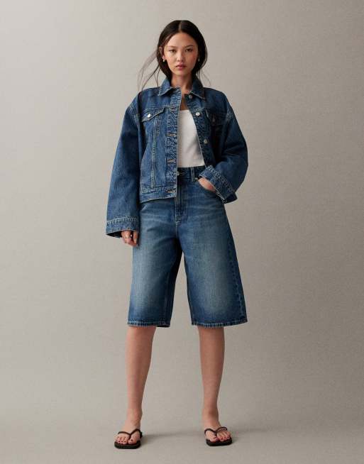 ASOS DESIGN oversized 90's denim jacket in mid blue | ASOS