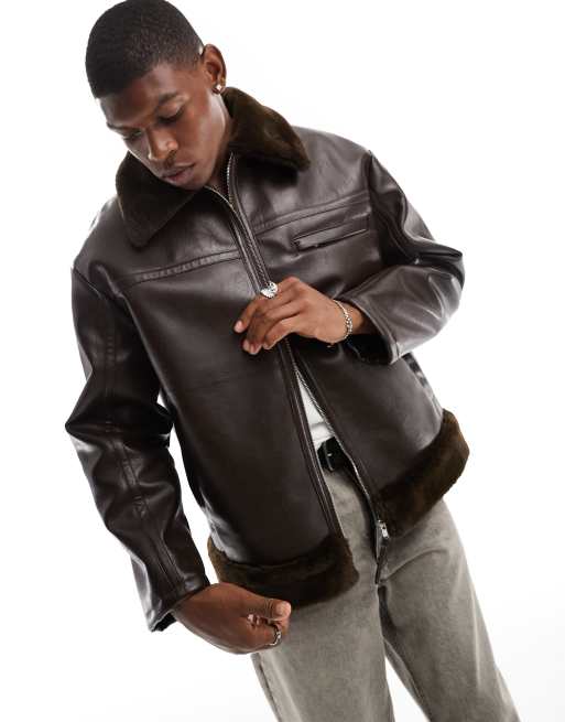 Asos mens shop borg jacket