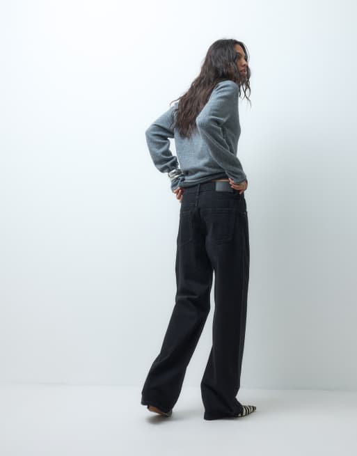 ASOS DESIGN oversized baggy boyfriend jeans in black, 5 of 5