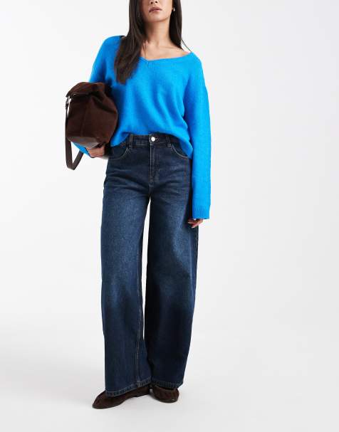 ASOS DESIGN oversized baggy boyfriend jeans in green wash - view 1