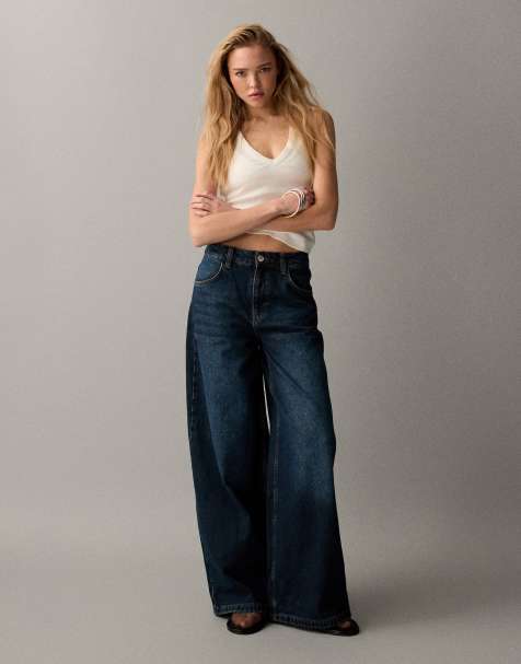 ASOS DESIGN - Oversized baggy boyfriend jeans in groen met wassing - view 1
