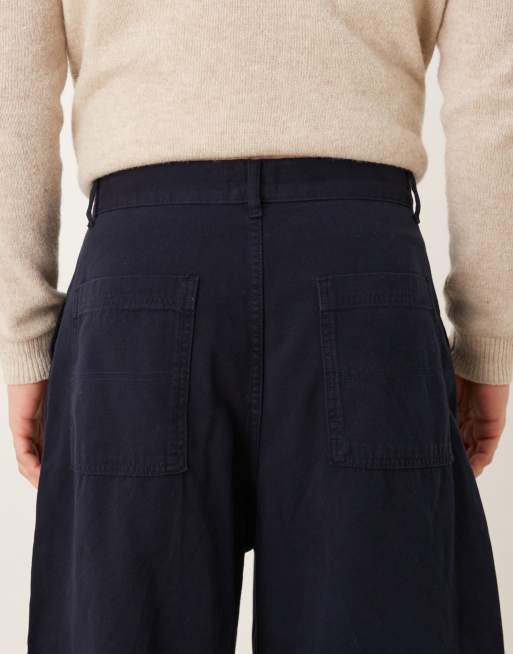 ASOS DESIGN - Oversized baggy broek met timmermansdetails in marineblauw, 5 van 5