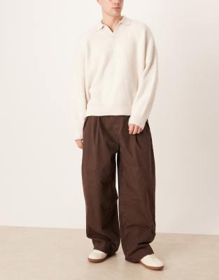 Asos Design Oversized Baggy Chinos In White