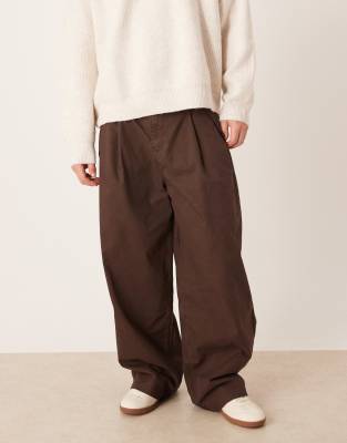 Asos Design Oversized Baggy Chinos In White