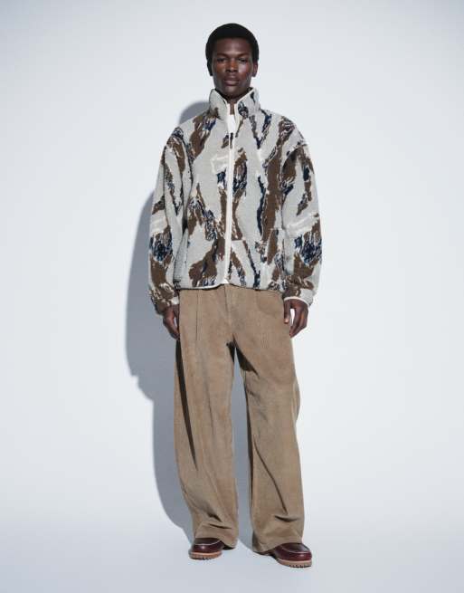 ASOS DESIGN oversized baggy corduroy pants in brown, 3 of 5