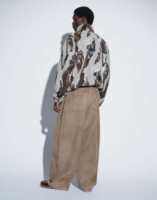 ASOS DESIGN oversized baggy corduroy pants in brown, 5 of 5