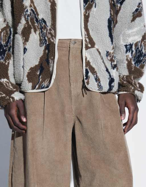 ASOS DESIGN oversized baggy corduroy trousers in brown, 4 of 5