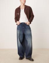 ASOS DESIGN super baggy fit jeans in vintage gray wash
