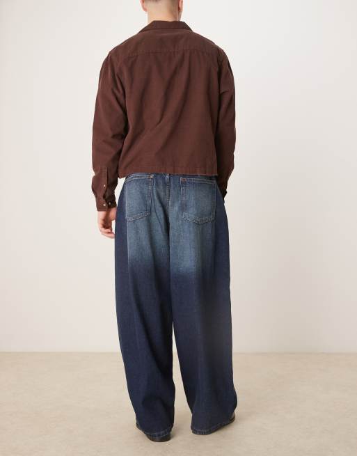 ASOS DESIGN oversized baggy fit jeans in wash black