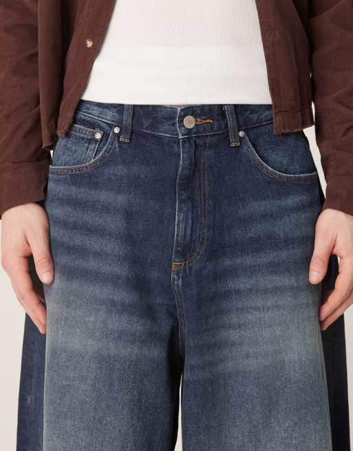 ASOS DESIGN oversized baggy fit jeans in wash black