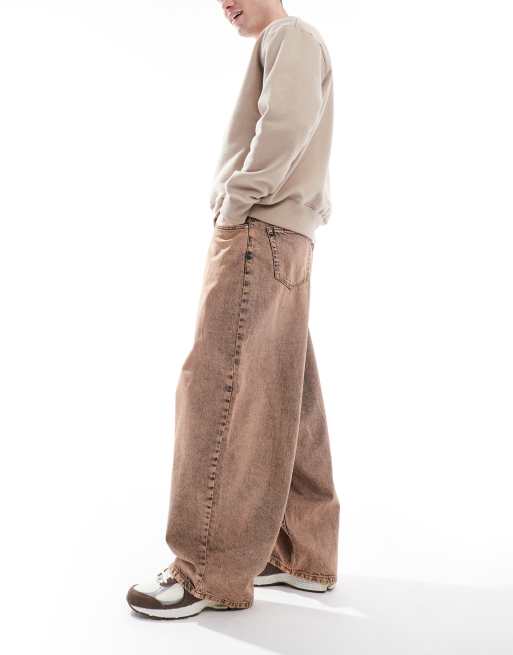 ASOS DESIGN oversized baggy in pink wash 