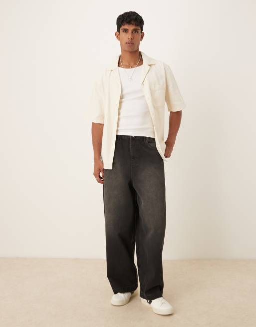 ASOS DESIGN oversized baggy jeans in brown wash