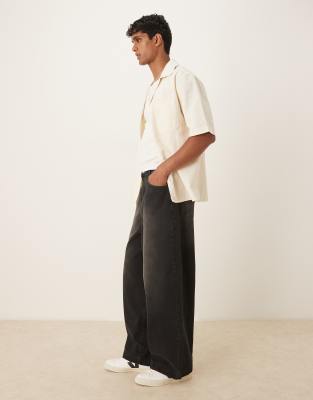 Asos Design Oversized Baggy Jeans In Black