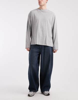 Asos Design Oversized Baggy Jeans In Blue