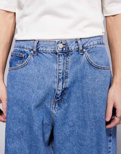 ASOS DESIGN oversized baggy jeans in light wash blue 