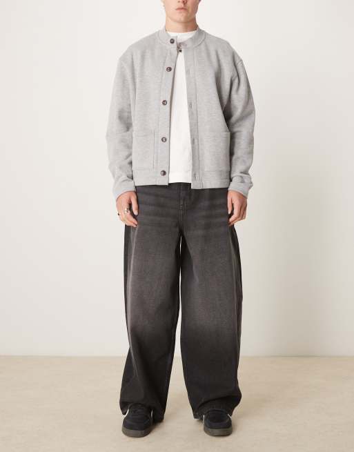ASOS DESIGN oversized baggy jeans in washed black