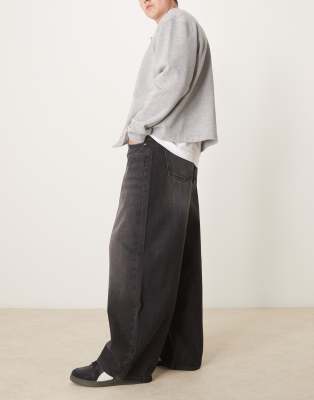 Asos Design Oversized Baggy Jeans In Black